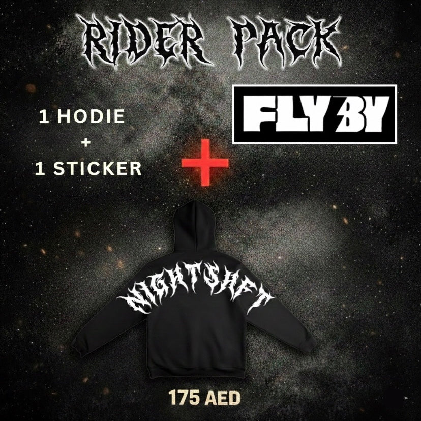 RIDER PACK - 1 HOODIE + 1 STICKER